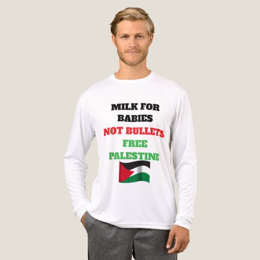 Stimmen Palästinas - Menschheitskreide für Gerecht Tri-Blend Shirt (Vorderseite komplett)