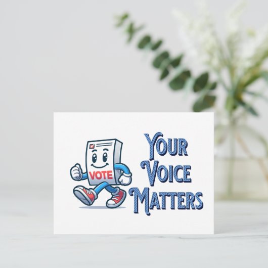 Stimmen Postkarte (Stehend Vorderseite)