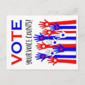 Stimmen Sie ab! Deine Stimme zählt! Postkarte (Vorderseite)