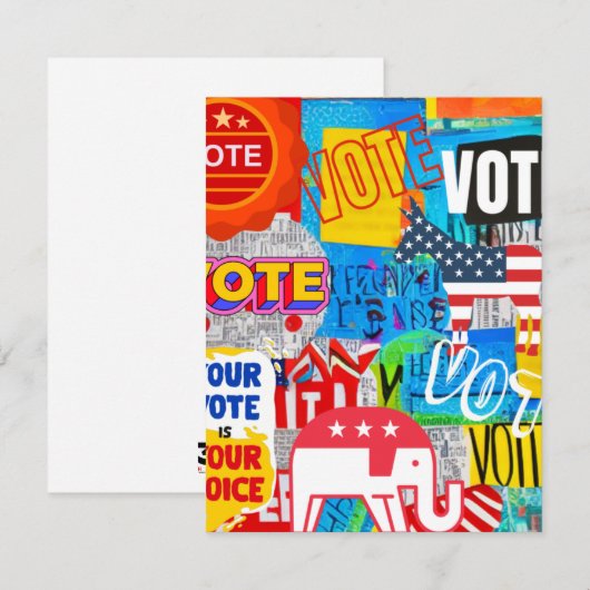 Stimmen Sie ab! Mitteilungskarten (Vorne/Hinten)