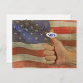 Stimmen Sie ab! Postkarte (Vorne/Hinten)