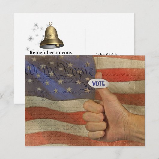 Stimmen Sie ab! Postkarte (Vorne/Hinten)