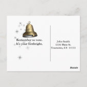 Stimmen Sie ab! Postkarte (Rückseite)