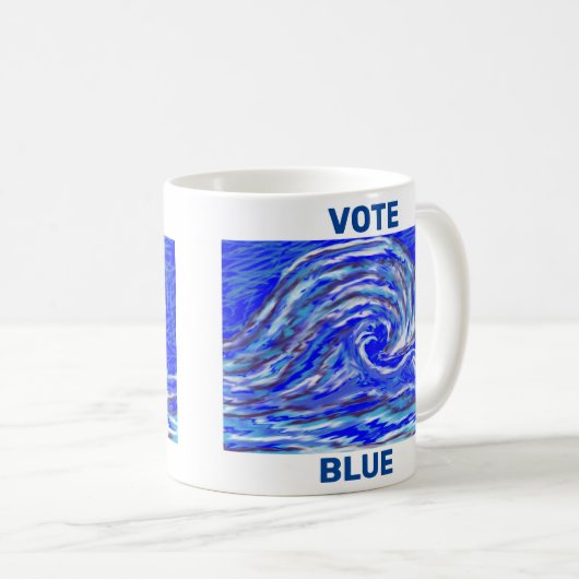 Stimmen Sie blau! Kaffeetasse (VorderseiteRechts)