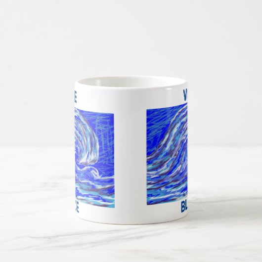 Stimmen Sie blau! Kaffeetasse (Mittel)