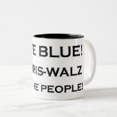 STIMMEN SIE BLAU! ZWEIFARBIGE TASSE (VorderseiteRechts)