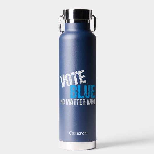 Stimmen Sie Blue, egal, wer die Demokraten Persona Trinkflasche (Vorne)
