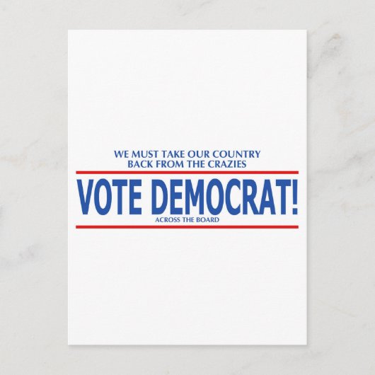 STIMMEN SIE DEMOKRAT! POSTKARTE (Vorderseite)