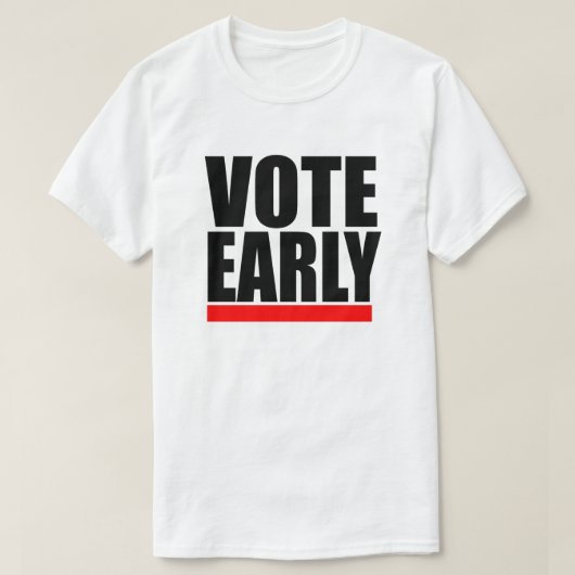 STIMMEN SIE FRÜH! T-Shirt (Design vorne)