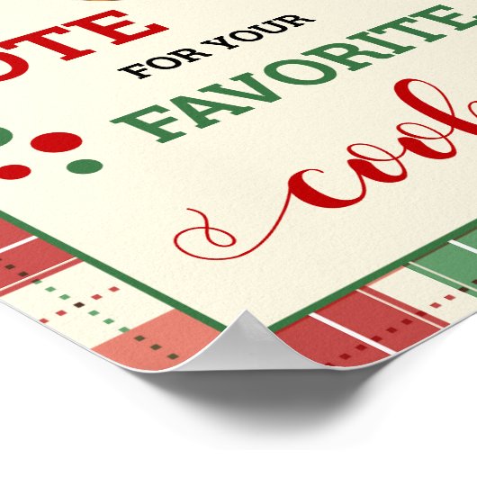 Stimmen Sie für Ihre Lieblings-Cookies Weihnachtsu Poster (Ecke)