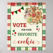 Stimmen Sie für Ihre Lieblings-Cookies Weihnachtsu Poster (Vorne)