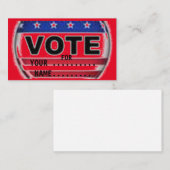 STIMMEN SIE FÜR IHREN KANDIDATEN.... VISITENKARTE (Vorne/Hinten)