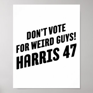 Stimmen Sie für komische Typ! Harris 47 1 Poster