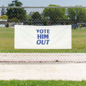 Stimmen Sie ihn mit weißblauer, moderner, mutiger  Banner (Insitu)