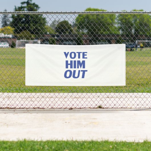 Stimmen Sie ihn mit weißblauer, moderner, mutiger  Banner (Insitu)
