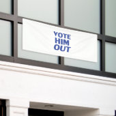 Stimmen Sie ihn mit weißblauer, moderner, mutiger  Banner (Äußeres Gebäude)