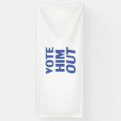 Stimmen Sie ihn mit weißblauer, moderner, mutiger  Banner (Vertikal)