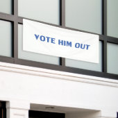 Stimmen Sie ihn mit weißer und blauer moderner Typ Banner (Äußeres Gebäude)