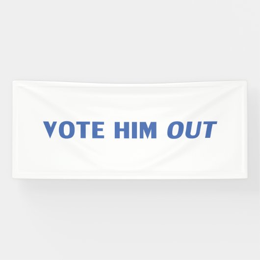 Stimmen Sie ihn mit weißer und blauer moderner Typ Banner (Horizontal)