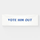 Stimmen Sie ihn mit weißer und blauer moderner Typ Banner (Horizontal)