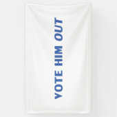 Stimmen Sie ihn mit weißer und blauer moderner Typ Banner (Vertikal)