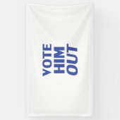 Stimmen Sie ihn mit weißer und blauer moderner Typ Banner (Vertikal)