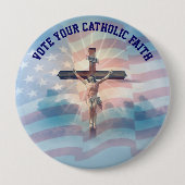 STIMMEN SIE IHR KATHOLISCHES GLAUBEN BUTTON (Vorderseite)