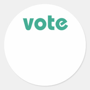 Stimmen Sie Ihre Stimme als Multicolor-Regenbogen Runder Aufkleber