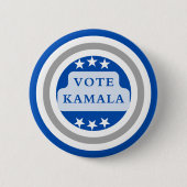 Stimmen Sie Kamala Harris. Blau Button (Vorderseite)