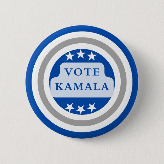 Stimmen Sie Kamala Harris. Blau Button (Vorderseite)