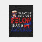 Stimmen Sie lieber für einen Felsen als für einen  Fleecedecke (Vorderseite)