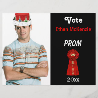 Stimmen Sie mich für Prom King (rot) ab Flyer