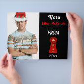 Stimmen Sie mich für Prom King (rot) ab Flyer (Hand)