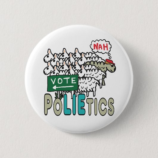 Stimmen Sie nicht über Politik ab Button (Vorderseite)