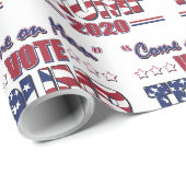 Stimmen Sie Trump 2020 Geschenkpapier (Rolleneckpunkt)