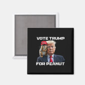 Stimmen Sie Trump für Erdnuss Magnet (Vorderseite/Rückseite)