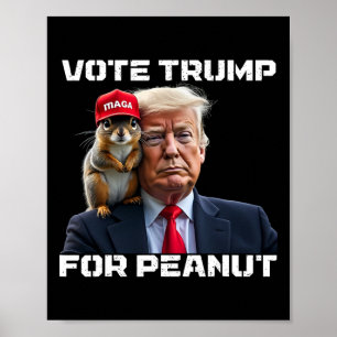 Stimmen Sie Trump für Erdnuss Poster
