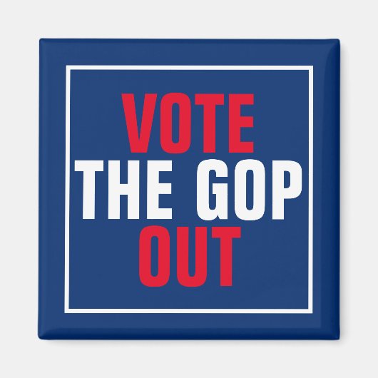 Stimmen Sie über Red White Blue Magnet (Vorne)