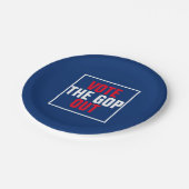 Stimmen Sie über Red White Blue Pappteller (Schrägansicht)