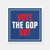 Stimmen Sie über Red White Blue Serviette (Vorderseite)