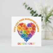 Stimmen Sie, wie die Rechte Ihrer Tochter davon ab Einladung (Stehend Vorderseite)