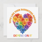 Stimmen Sie, wie die Rechte Ihrer Tochter davon ab Einladung (Vorderseite)