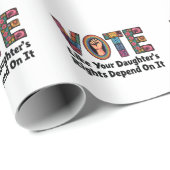 Stimmen Sie, wie die Rechte Ihrer Tochter davon ab Geschenkpapier (Rolleneckpunkt)