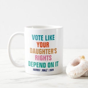 Stimmen Sie, wie die Rechte Ihrer Tochter davon ab Kaffeetasse