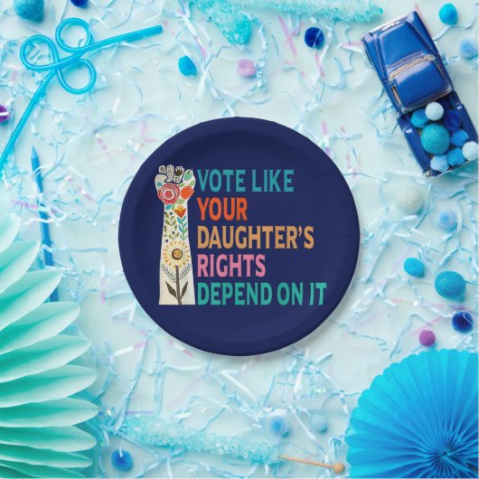 Stimmen Sie, wie die Rechte Ihrer Tochter davon ab Pappteller (Party)