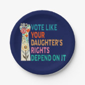 Stimmen Sie, wie die Rechte Ihrer Tochter davon ab Pappteller (Vorderseite)