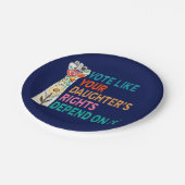 Stimmen Sie, wie die Rechte Ihrer Tochter davon ab Pappteller (Schrägansicht)