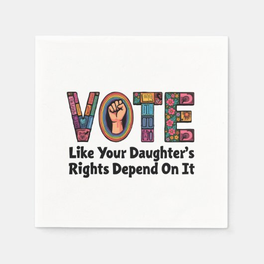 Stimmen Sie, wie die Rechte Ihrer Tochter davon ab Serviette (Vorderseite)
