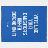 Stimmen Sie, wie die Rechte Ihrer Tochter von Kama Fleecedecke (Vorderseite (Horizontal))