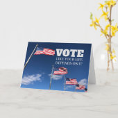 Stimmen Sie, wie Ihr Leben davon abhängt, ob Sie d Karte (Gelbe Blume)